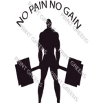 ready T-shirt Designs no-pain-no-gain